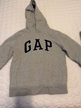 GAP Light Gray Hoodie with Black Logo